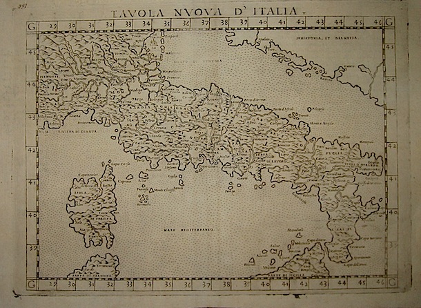 Ruscelli Girolamo (1504-1566) Tavola nuova d'Italia 1574 Venezia  